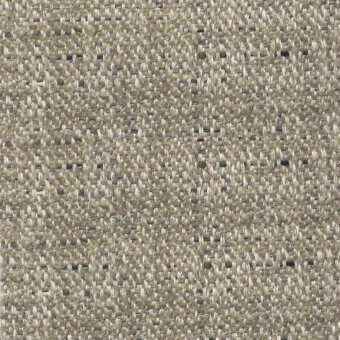 Woven fabric sample, muted gray-beige tone, dense irregular texture with visible horizontal and vertical threads, Bolzan Lettti Azalea 103 label.